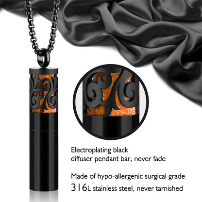Maromalife Essential Oil Necklaces for Women/Men, Diffuser Necklace 316L Stainless Steel, Diffuser Pendant for Men with 10 Felt Pads, Aromatherapy Necklace Gift Set for Birthday, Christmas