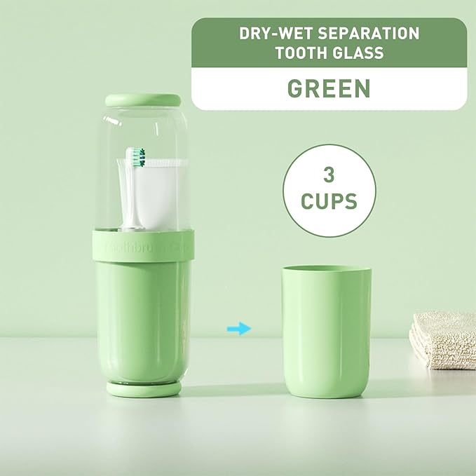 Toothbrush Cup with Cover, Travel Toothbrush Case Portable Toothbrush Holder