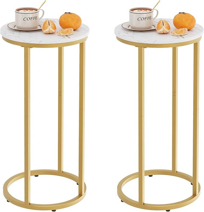 C Shaped End Table, Couch Side Tables