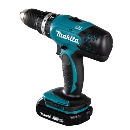 Makita 18 V Cordless Combi Drill, 2 x Batteries and Charger