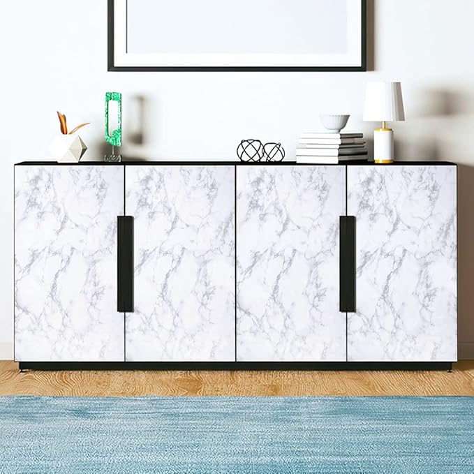 Arthome White Marble Contact Paper