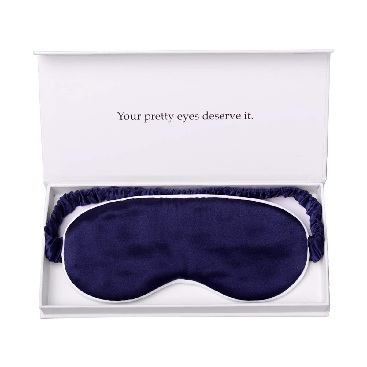 Silk Sleep Mask Light Blocking Luxury 100% Mulberry 19mm Silk Eye Mask Eye Cover Blindfold Ultra Soft Light & Comfy Anti Aging Skin Care with Travel Bag Gift Package