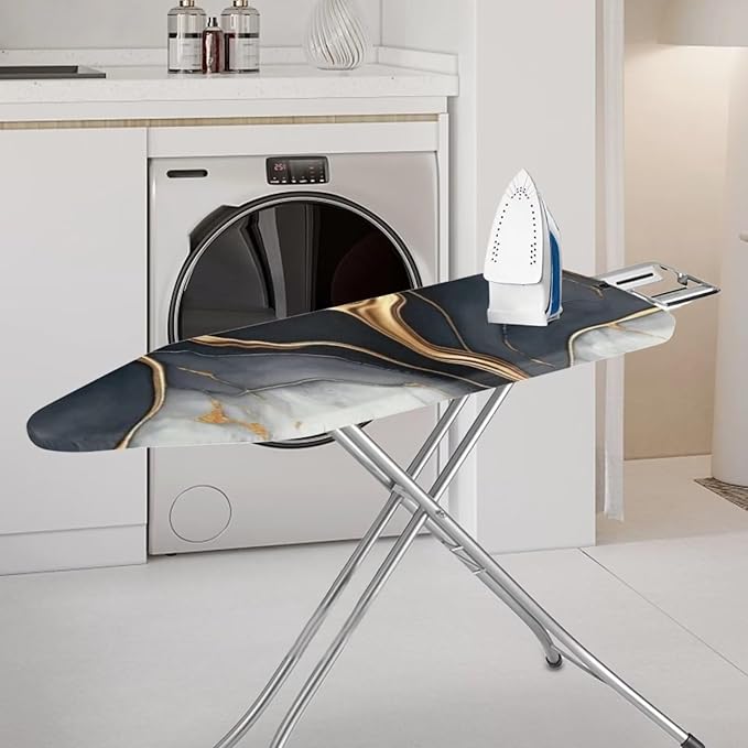 Black Gold Marble Ironing Board Cover Standard Size Iron Board Cover