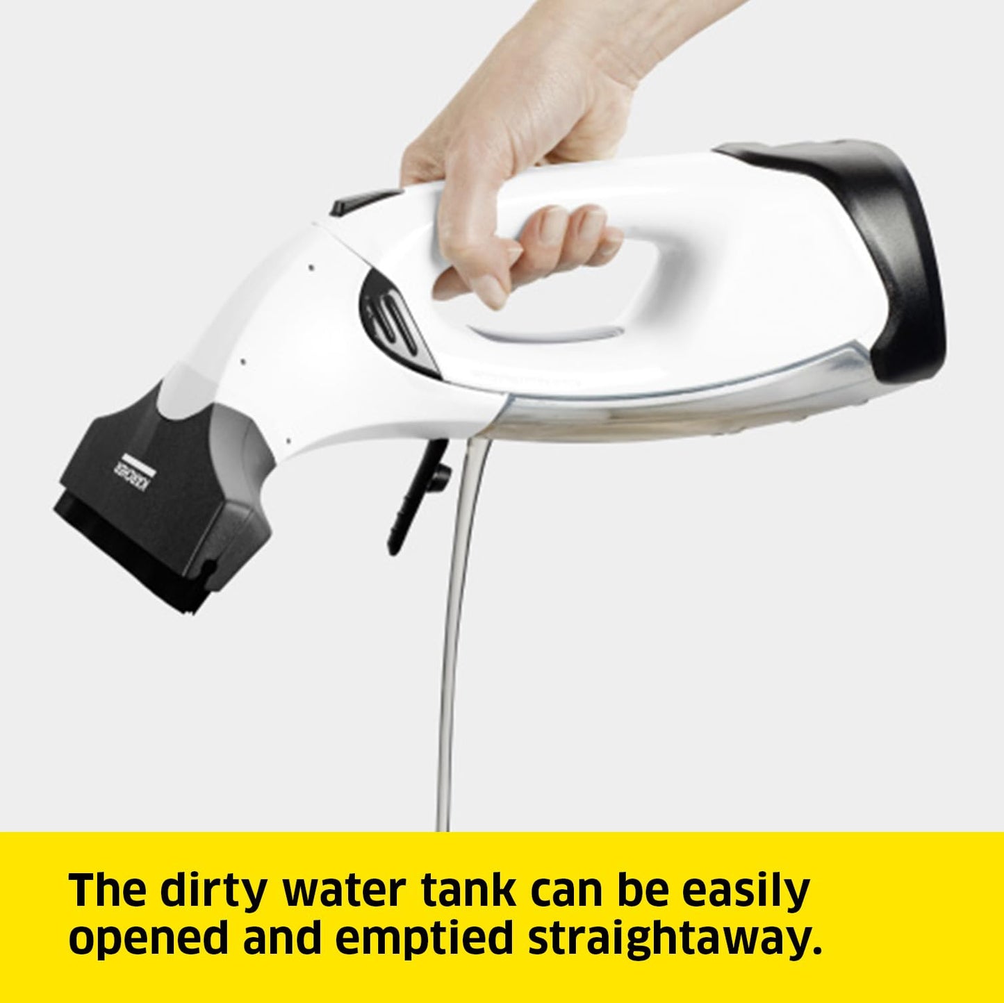Kärcher Window Vac WV 2 Plus, Battery Running Time: 35 min, LED Display for Battery Status, Suction Nozzle: 280 mm, Spray Bottle with Microfibre Cloth, 20 ml Window Cleaner Concentrate