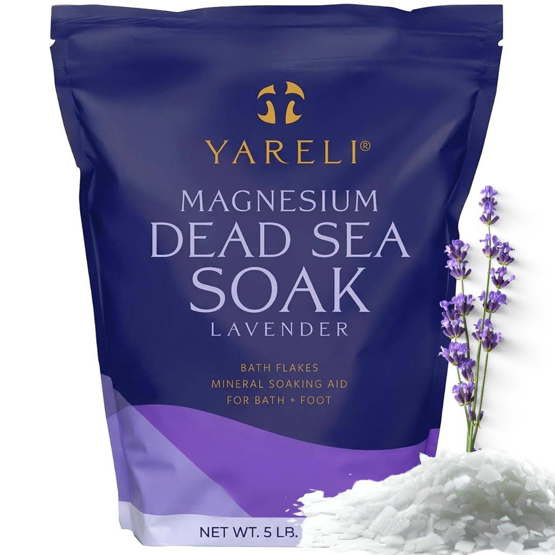 Yareli Magnesium Flakes Dead Sea Bath Soak, 5lb Lavender