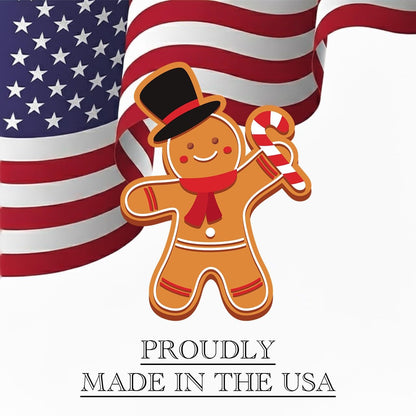 Christmas Gingerbread Man Ginger Bread Classic Yard Sign for Home Decor and Lawn Decoration With Stakes, Green Merry Christmas Sign Tree Top Hat
