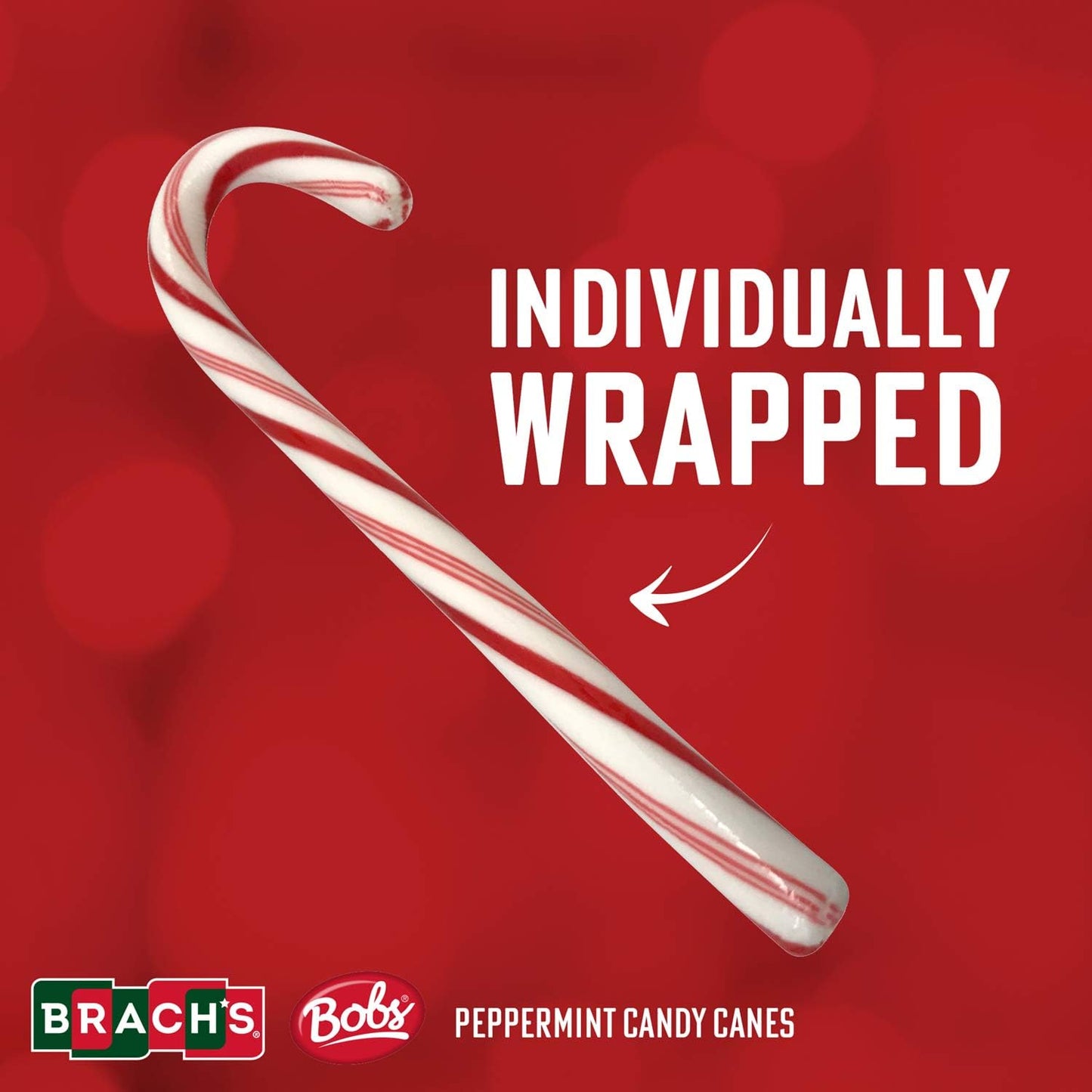 BrachsCandy Canes Peppermint - Individually Wrapped Bulk Christmas Candy Canes - Holiday Classic Candy - Stocking Stuffer Candy - Bulk Candy Box (36 Count)