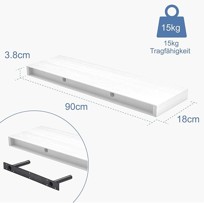 Floating Shelves for Wall, Bathroom Shelves Over Toilet, Wall Shelves & Book