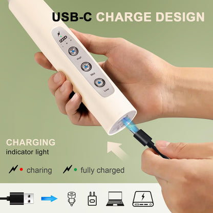 YUSWKO Black Handheld Milk Frother Wand for Coffee, Rechargeable Electric Whisk with 3 Heads 3 Speeds Drink Mixer Coffee Frother For Latte, Cappuccino, Hot Chocolate, Egg