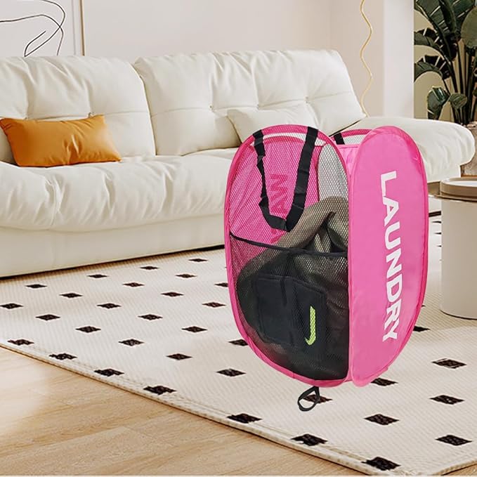 Collapsible Laundry Hamper 2 pack Mesh Pop Up Laundry Hamper
