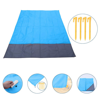 Turebest Beach Blanket 79 * 55inch, Compact Sand Proof and Waterproof Picnic Blanket, with Portable Storage Bag, Great for Outdoor Travel Camping Hiking Festival Park Sports