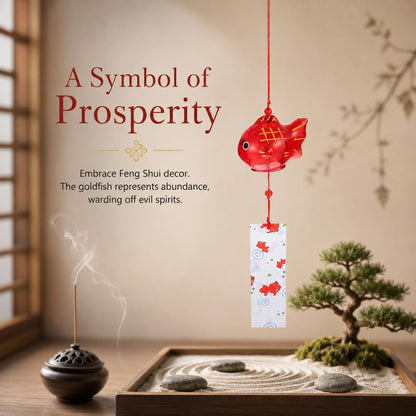 HEMOTON Japanese Wind Chime, Glass Lucky Wind Bell, Glass Windchimes Bells Suncatcher Lucky Feng Shui Hanging Ornament for Indoor Outdoor Patio Home Garden Decor