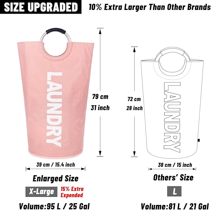 Caroeas 95L Pro Large Laundry Basket, Waterproof Laundry Hamper, Laundry Bag