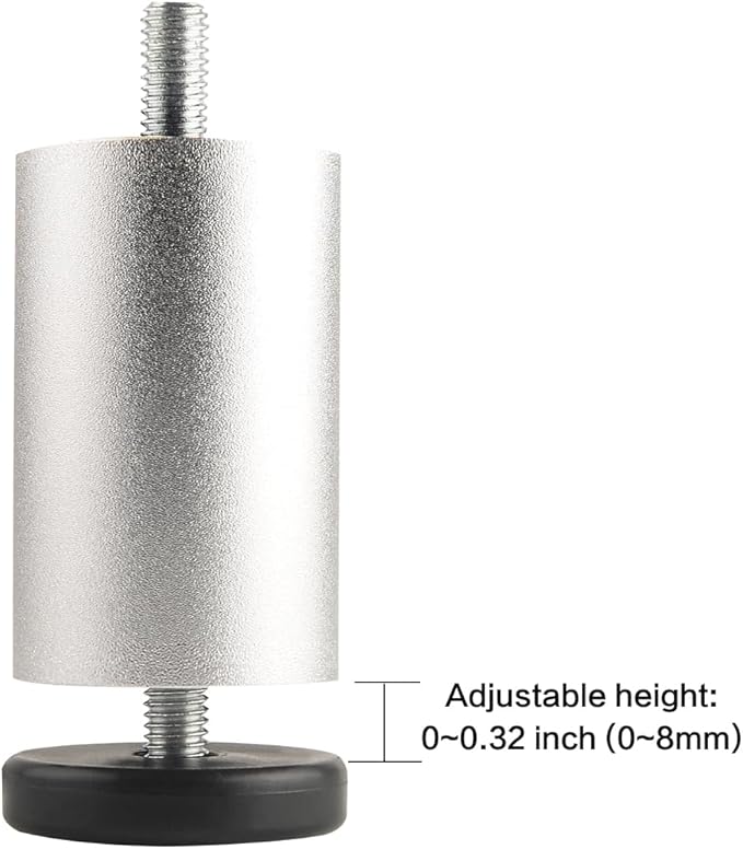 4 Pack Bed Support Legs 3 Inch Silver Furniture Cabinet Metal Legs Replacement