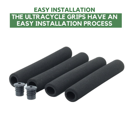 Ultracycle's Cruiser & Road Foam Grips - Soft and Cushy Design, High-Density Foam Rubber, 4-Piece Kit, 8.5 Inches - Ultimate Comfort and Control for Your Bike's Handlebars