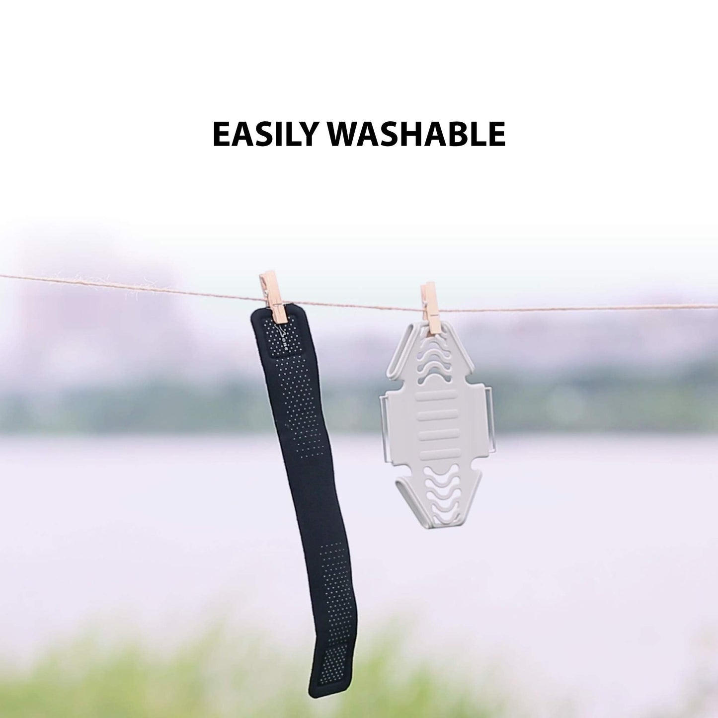 BONE Run Tie, Running Armband Phone Holder, Skin-Friendly & Washable Silicone Sport Armband, Universal Workout Phone Carrier Compatible with 4"-6.7" Smartphones (Luminous - Size S/Arm Size 7.9-9.8'')
