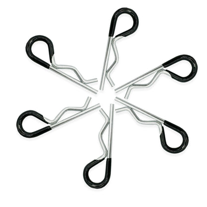 6 Pcs Heavy Duty Hitch Pins Clip R Clips Spring Retaining Wire Hair Pins Cotter Pin Strong Spring Rubber-Coated Grip R Clip for Trailer Tractors Mower Carts Truck Pin Clip M3.5x75mm Yoliko