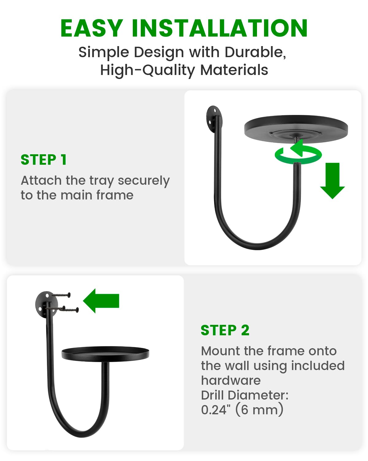 SLLPL Wall Planters for Indoor Plants, Mounted Holder Shelf, Metal Plant Wall Hanger, Decorative Plant Shelf for Indoor Wall Decor (3 Pack)