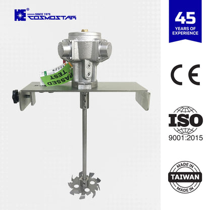 COSMOSTAR 1/8HP 5 Gallon Pneumatic Agitator Pail Drum Bucket Paint Mixer| Pneumatic Bracket Mixer, Paint Stirring Machine Bracket Air Agitator Paint Mix Tool, Tank Barrel Air Mixer