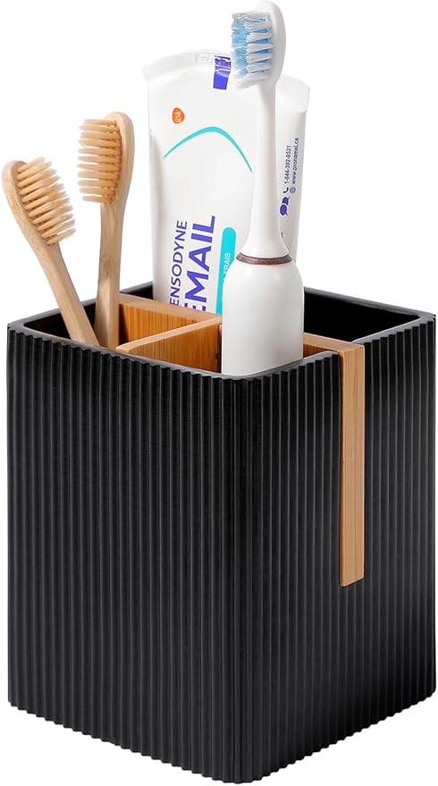 rejomiik Toothbrush Holders for Bathrooms Countertop, 3 Slots Electric Tooth