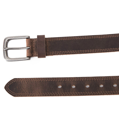 VATAN Men's Genuine Leather Casual Every Day Jeans Belts, Handmade Men Leather Belt with Gift Box, 36 (Fit Waist 34)