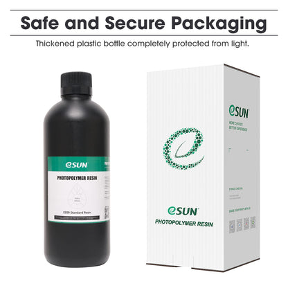 eSUN 3D Printer Rapid Resin, 405nm LCD UV-Curing S200 Standard Photopolymer Resin with High Precision and Macaron Color 3D Printing Liquid for Photon LCD 3D Printer, 1000g White