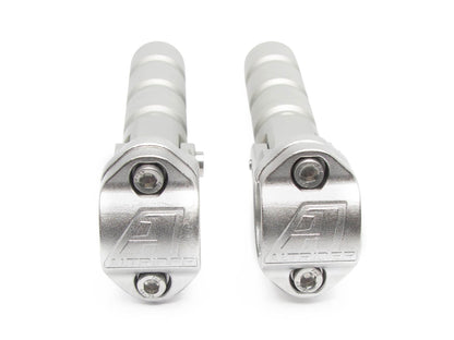 AltRider Universal Highway Pegs for Crash Bars Compatible With 1 Inch (25 mm) Diameter Bars - Heavy Duty, Rust-Resistant Motorcycle Foot Pegs with Non-Slip Clamp – Ideal for Long Rides - Silver