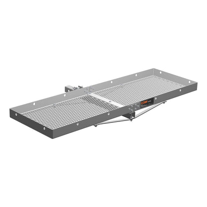 CURT 18100 Tray-Style Trailer Hitch Cargo Carrier, 500 lbs. Capacity, 60-Inch x 19-Inch, Fits 2-Inch Receiver