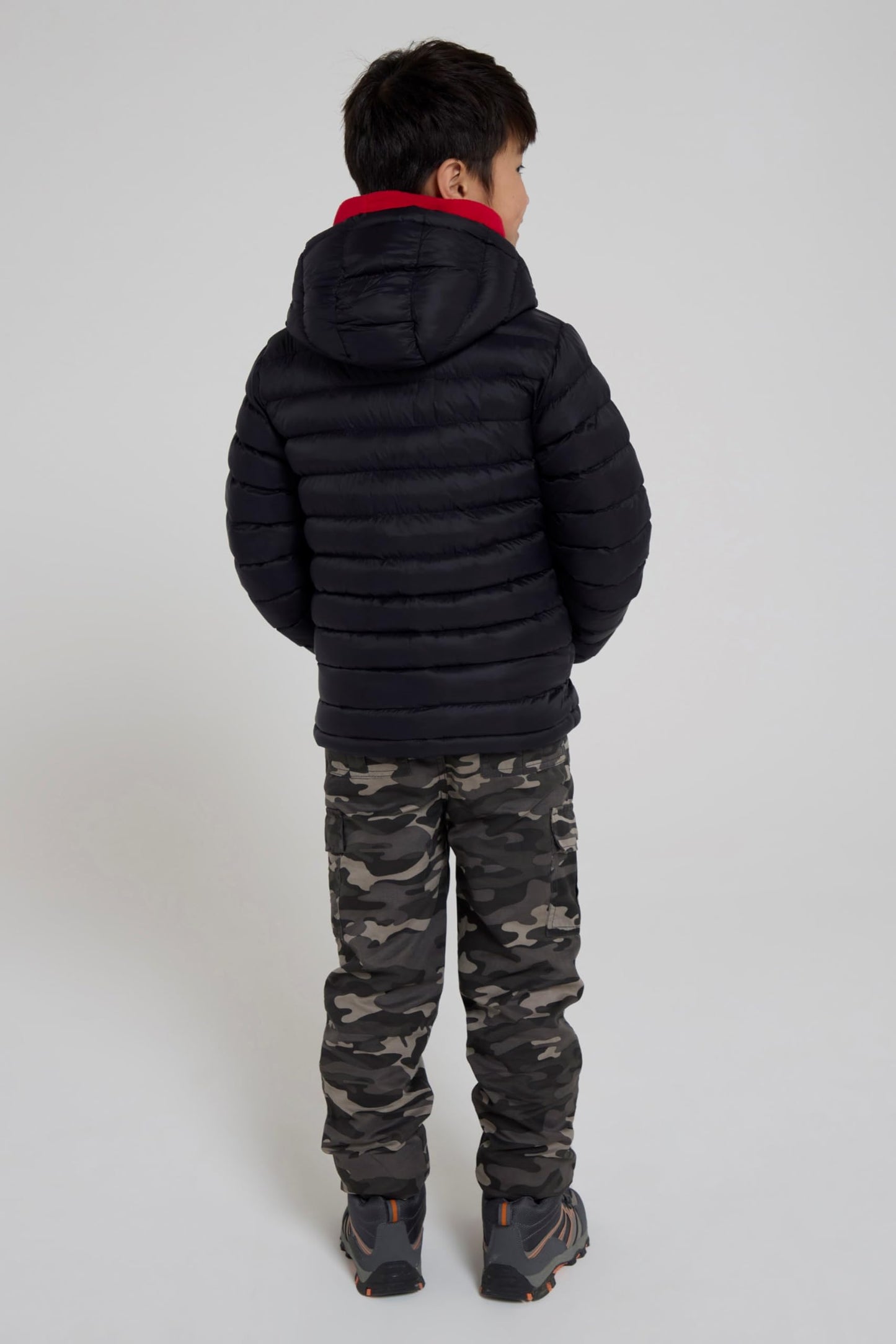 Mountain Warehouse Seasons Padded Kids Puffer Jacket - Water Resistant & Lightweight Insulated Rain Coat, Boys & Girls - Spring Summer, School, Travelling Black Teen Size 13 Years