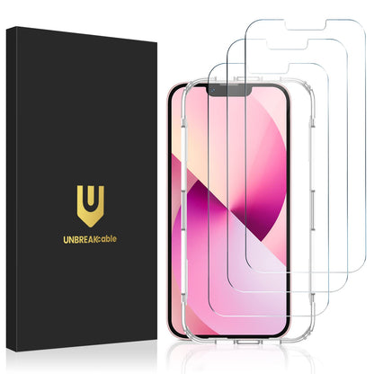 UNBREAKcable Shatterproof Tempered Glass Screen Protector for iPhone SE 2022/SE 2020, iPhone 8/7 [3-Pack] [99.99% HD Clear] [Easy Installation Frame] [9H Hardness][Bubble Free] for Apple 4.7''