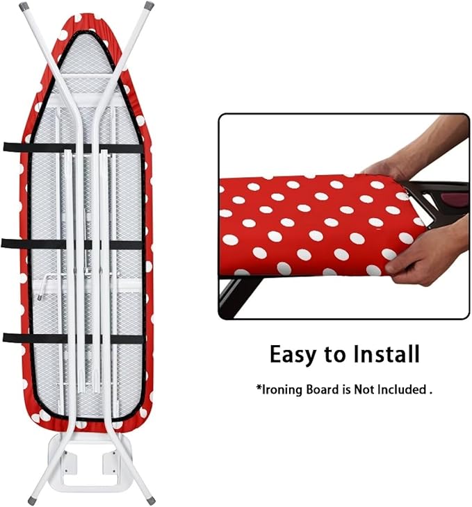 Dot Red Ironing Board Cover and Pad Standard Ironing Board Cover