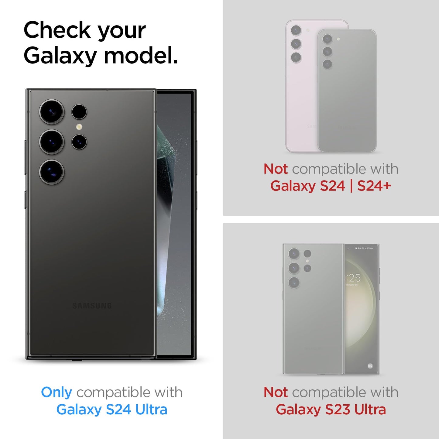 Spigen Tempered Glass Screen Protector [GlasTR EZ Fit] designed for Galaxy S25 Plus | Galaxy S24 Plus [Case Friendly] - 2 Pack