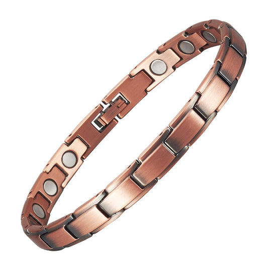 EnerCoppeX Copper Magnetic Bracelet for Women - Detox Jewelry with 3500 Gauss Magnet