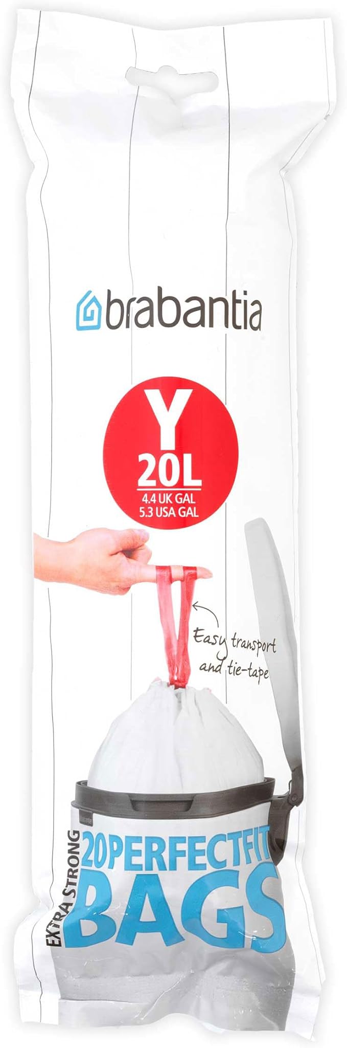 Brabantia PerfectFit Trash Bags High Quality Thick Plastic Trash Can Liners