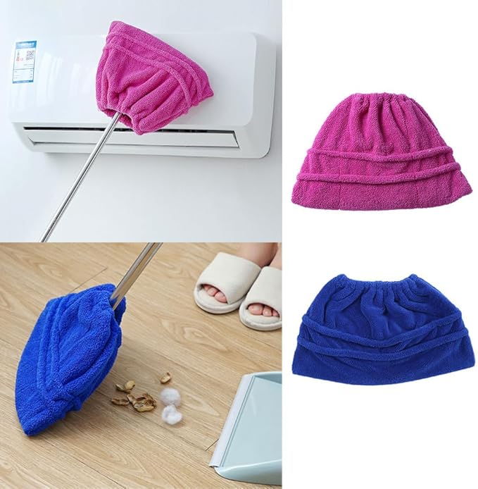 2 Pack Broom Pads to Baseboard Cleaner Tool Sweep Broom Cloth Cover Reusable