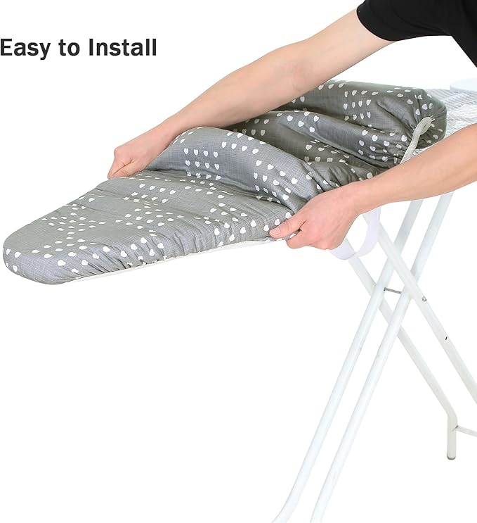 Ironing Board Cover and Pad Standard Size 15 x 54, 3 Pairs of Hook and Loop