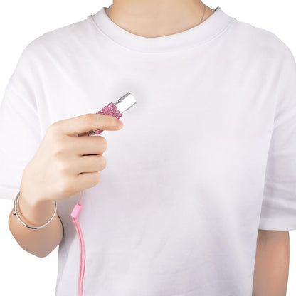Biiange 2 Pack Bling Pink Whistle, Whistle for Coaches with Lanyard, Coaches Referee Sports Whistles, Loud Metal Sports for Coachess, Referees, and Hikers (Pink)