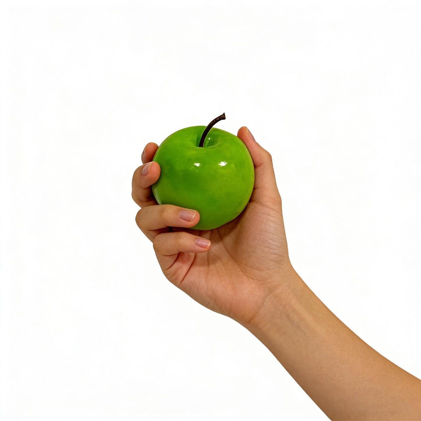 Pcalyr Artificial 6 Pieces Fake Green Apple Faux Realistic Large Apple Lifelike Simulation Foam Fruit Decoration for Home Decor, Kitchen, Party & Prop