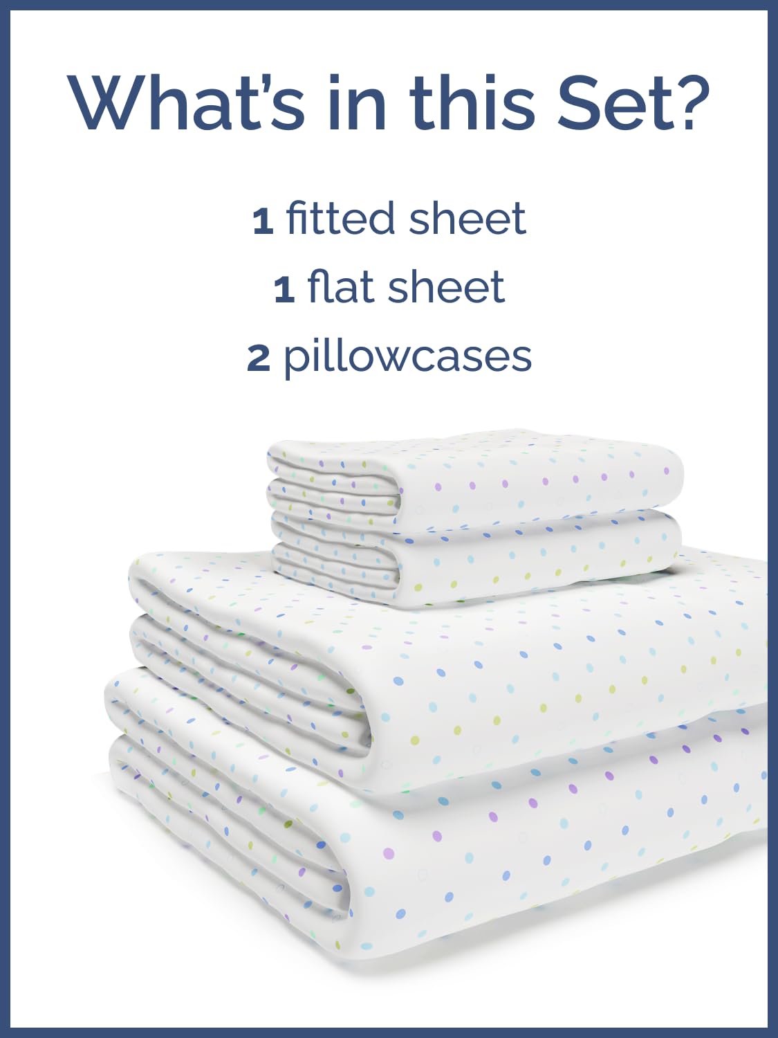 Kids Queen Size Bed Sheet Set - 4 Piece Kids Loft Bed Sheets - Polka Dots Themed Bedding - Soft, Cute and Cozy - Breathable and Machine Washable - Multicolor Bed Set for Boys, Girls, Teens & Toddlers