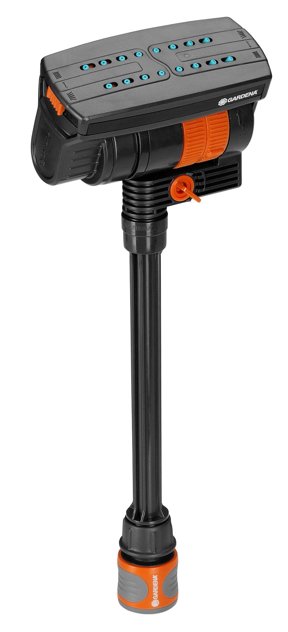 Gardena Pipeline sprinkler system rectangular sprinkler: For watering areas of up to 216 m², reach of up to 18 m, spray spread of up to 12 m, Original System fitting (08251-20)