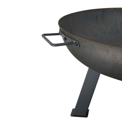 Harbour Housewares 75cm Cast Iron Fire Pit - Outdoor Garden Fire Bowl Frazier Garden Patio Heater Stove for Wood Logs, Charcoal Burning, BBQ, Camping Firepit