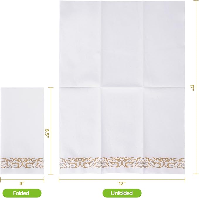 200 Pack Guest Towels Disposable Bathroom, Soft and Disposable Hand Towels