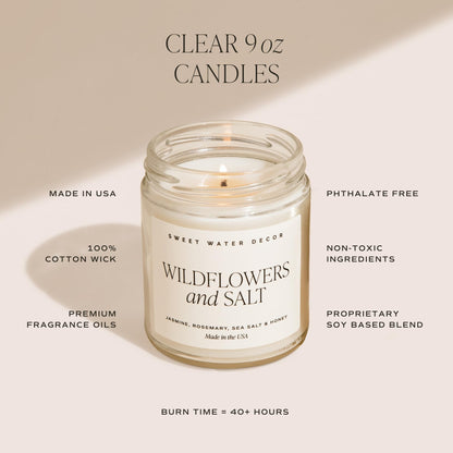 Sweet Water Decor in My Mom Era Candle - Jasmine, Rosemary, Sea Salt, and Honey Scented Candle - 9 oz Soy Candle in Clear Jar with 40+ Hours Burn Time - Mother's Day Gifts for Mom