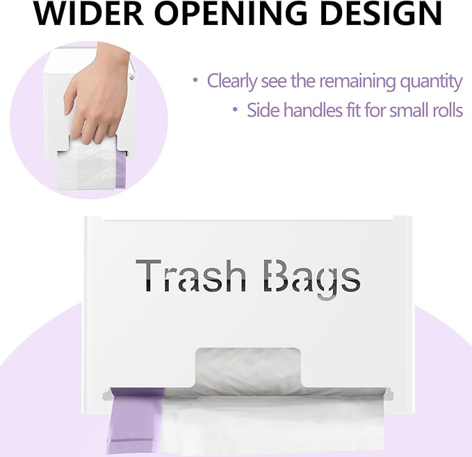 Extra Large Trash Bag Holder Dispenser, Metal Garbage Bag Dispenser Roll Holder
