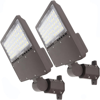 WHLED 2PACK 150W LED Parking Lot Light with Dusk to Dawn Photocell, Slipfitter Mount and Wall Mount Commercial Outdoor Lighting, 100-277V 21000LM 5000K, ETL Commercial LED Security Flood Lights
