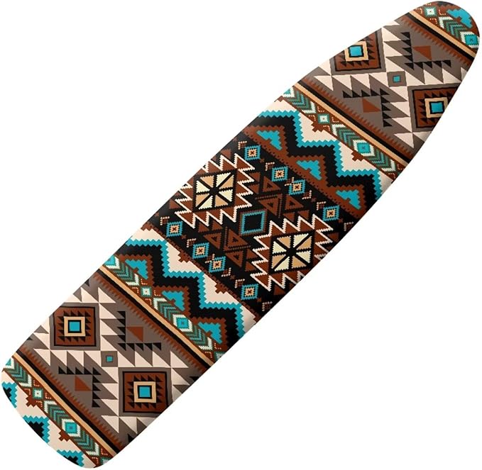 Africa Ethnic Pattern Ironing Board Cover Standard Size 15x54 inch, Hook and