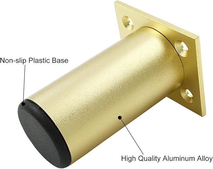 Set of 4 Aluminum Alloy Furniture Legs 3 Inch Height, 1.5 Inch Diameter