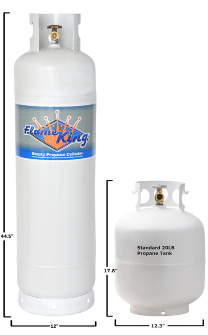 Flame King 60LB POL Steel Propane Tank Refillable Cylinder for RV, Lunch Truck