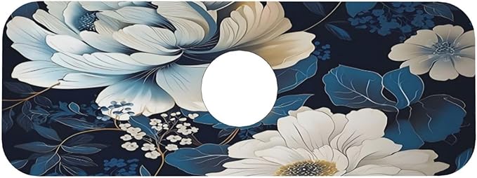 Unique Flower Pattern Kitchen sink faucet pad, strong water absorption