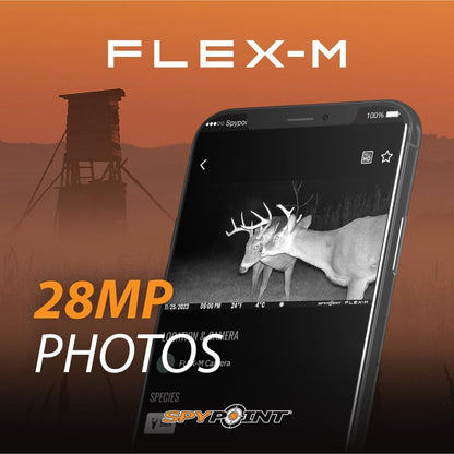 SPYPOINT Flex-M 2-Pack and SD Card 2-Pack with LIT-22 | Cellular Trail Cameras | Best Value in Hunting | No WiFi Needed, GPS-Enabled | Night Vision | IP65 Waterproof | 28MP Photos, 720p Videos